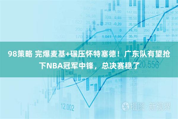 98策略 完爆麦基+碾压怀特塞德！广东队有望抢下NBA冠军中锋，总决赛稳了